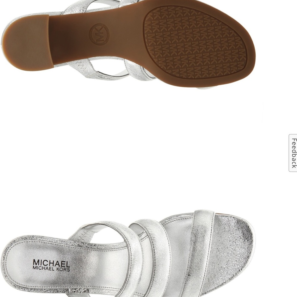 Michael Kors Paloma silver metallic mules - Picture 10 of 13